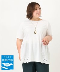 eur3/【大きいサイズ/接触冷感】スカラップコンビプルオーバー/508361604
