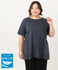 eur3/【大きいサイズ/接触冷感】スカラップコンビプルオーバー/508361604