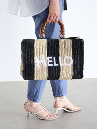 nouer/ヌエール nouer “HELLO”バンブーハンドルペーパーバッグ/508361621