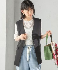 SHIPS WOMEN/《予約》〈手洗い可能〉ハイカウント ダブルクロス ジレ/508361736