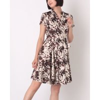 RINASCIMENTO/リナシメント RINASCIMENTO モノクロペイント柄カシュクールワンピース/508361859