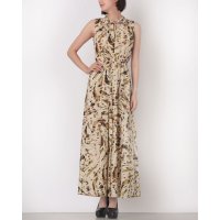 RINASCIMENTO/リナシメント RINASCIMENTO レオパードボウタイリボンスリットマキシワンピース/508361880
