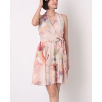 RINASCIMENTO/リナシメント RINASCIMENTO レインボー水彩柄カシュクールフレアワンピース/508361901