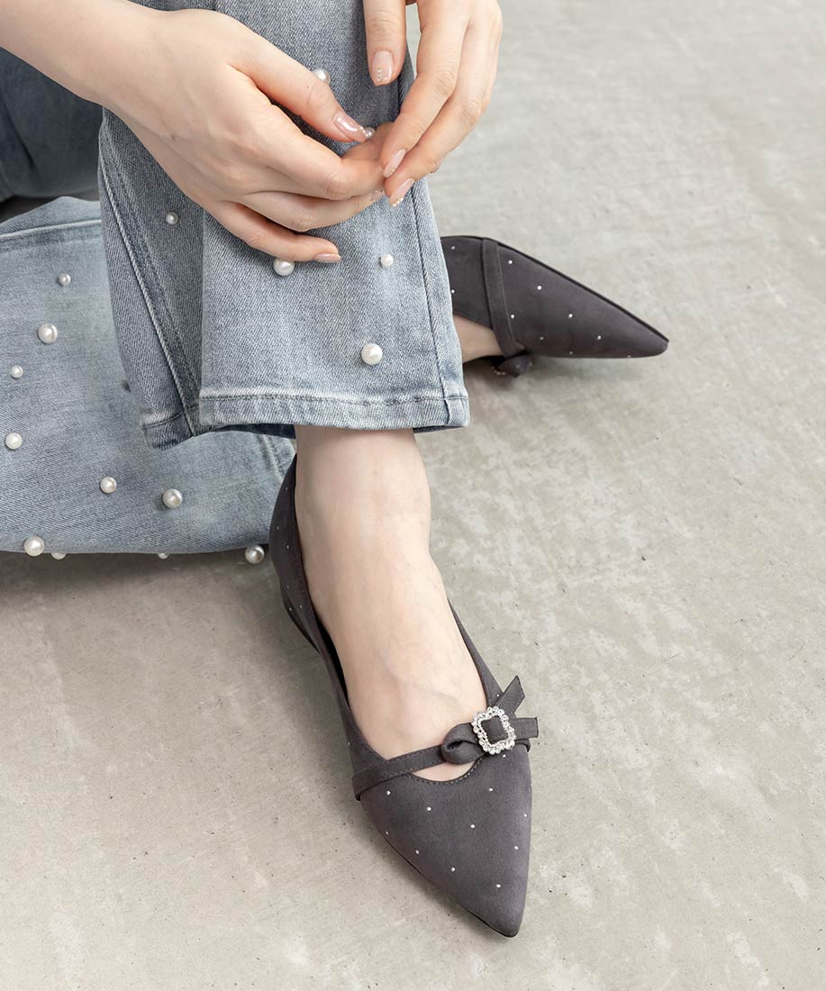 RANDA ビジューパーツストラップパンプス RANDA｜ビジューパーツストラップパンプス | Rakuten Fashion