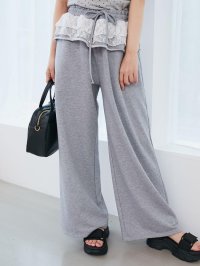 MAJESTIC LEGON/マジェスティックレゴン MAJESTIC LEGON フリルレイヤードスウェットパンツ/508362586