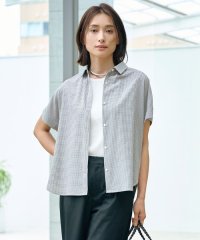 J.PRESS LADIES（LARGE SIZE）/【洗える】SHEER ギンガム シャツ ブラウス/508362853