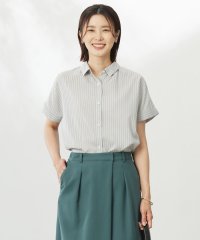 J.PRESS LADIES（LARGE SIZE）/【洗える・接触冷感】ドビー強撚ストライプ シャツ ブラウス/508362855