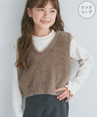 ROPE' PICNIC　KIDS/【KIDS/キッズ】ラメショートフェザーニットベスト/リンクコーデ/508362892