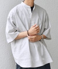 SHIPS any MEN/SHIPS any: コットン/リネン バンド スキッパー ハーフスリーブ シャツ◆/508362909