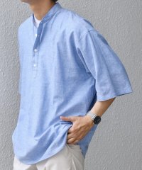 SHIPS any MEN/SHIPS any: コットン/リネン バンド スキッパー ハーフスリーブ シャツ◆/508362909