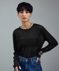 サロン　アダム　エ　ロペ/【WEB限定】トリコットシアーロングTシャツ/508363076