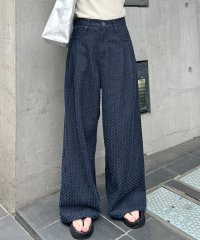 futier land/フューティアランド Futier Land ドット柄ワイドデニムパンツ/508363723