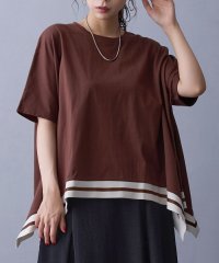 NICOLE white/ハンカチヘムTシャツ/508167561