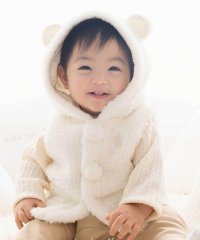 fillot de bebe reduction/【お揃い】モコモコ耳付きフードフリースベスト(60~90cm)/508348582