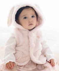 fillot de bebe reduction/【お揃い】モコモコ耳付きフードフリースベスト(60~90cm)/508348582