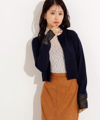N Natural Beauty Basic/シアーカフスコンパクトカーデ/508354185
