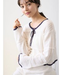 gelato pique/クロシェショートカーディガン/508363043