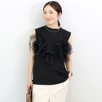 Aletta vita/アレッタ ヴィータ Aletta vita T/C天竺xチュールドッキングプルオーバー/508363675