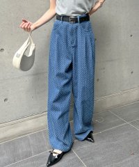 futier land/フューティアランド Futier Land ドット柄ワイドデニムパンツ/508363723