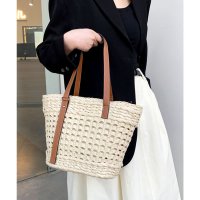 florge/フロージュ florge アシメハンドルストロー編みかごトートバッグ/508363872