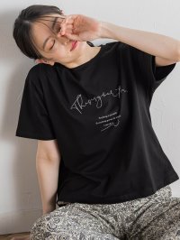 Droite Lautreamont/ドロワット ロートレアモン Droite lautreamont 【WEB限定】ドライタッチコットンミックスロゴT≪洗濯機で洗える≫/508364008