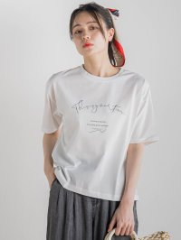 Droite Lautreamont/ドロワット ロートレアモン Droite lautreamont 【WEB限定】ドライタッチコットンミックスロゴT≪洗濯機で洗える≫/508364008