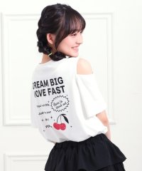 PINK-latte/肩あきバックプリントビッグTシャツ/508364470