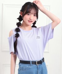 PINK-latte/肩あきバックプリントビッグTシャツ/508364470