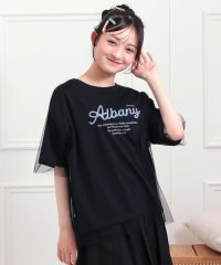PINK-latte/チュールドッキングビッグTシャツ/508364471