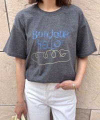 LOWO/ロワ LOWO 綿混フロントプリントTシャツ カットソー/508364568