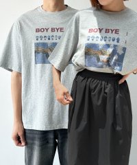 LOWO/ロワ LOWO 【綿100％使用】ユニセックスレトロプリントオーバーサイズTシャツ カットソー/508364572