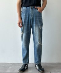 LOWO/ロワ LOWO 綿混クラッシュ加工デニムパンツ/508364573