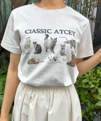 LOWO/ロワ LOWO 綿混アニマルプリントTシャツ カットソー/508364574
