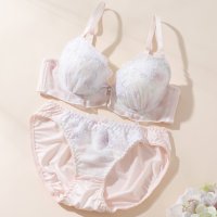 palissee/パリーゼ Palissee 【EFカップ】フルールシフォンフリル3/4モールドカップブラ＆ショーツ【返品不可商品】/508364848