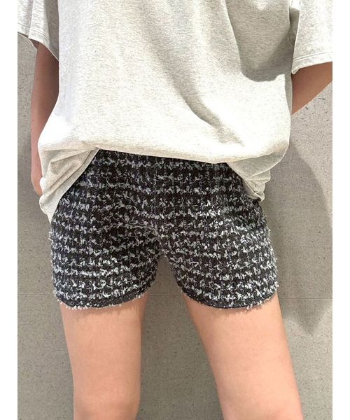 LILY BROWN バリエーションニットショートパンツ グレー リリーブラウン LILY BROWN バリエーションニットショートパンツ