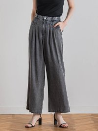 Droite Lautreamont/ドロワット ロートレアモン Droite lautreamont バイオシルクパウダー加工ワイドパンツ≪洗濯機で洗える≫/508365092