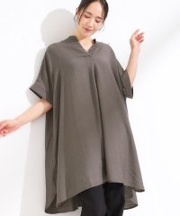 SHOO・LA・RUE/シューラルー SHOO・LA・RUE アップデートした大人のためのひんやりスキッパーチュニックワンピース 半袖/508365172