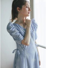 tocco closet/トッコクローゼット tocco closet サイドリボン付きパワーショルダーフラワープリントワンピース/508367131