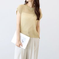 Aletta vita/アレッタ ヴィータ Aletta vita 針抜きリブ編みフレンチニットプルオーバー/508367632