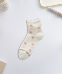 aimoha/アイモハ aimoha 【MOSOX】フラワー＆ボーダーデザインソックス/508367707