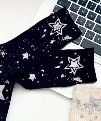 aimoha/アイモハ aimoha 【MOSOX】スターモチーフデザインリブクルーソックス/508367708