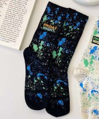 aimoha/アイモハ aimoha 【MOSOX】 ペイントスプラッシュリブクルーソックス/508367710
