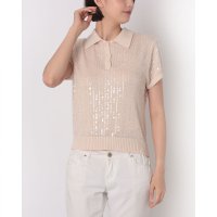 RINASCIMENTO/リナシメント RINASCIMENTO スパンコールポロニットTOPS/508367896