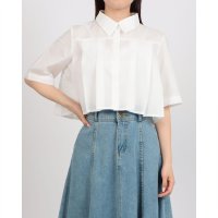 STYLEBLOCK/スタイルブロック STYLEBLOCK ブロードクロップドプリーツブラウス/508367952
