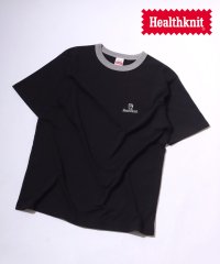 salong hameu/サロンハミュー Salong hameu Healthknit（ヘルスニット） ブランド ワンポイント ロゴ プリント半袖 リンガー Tシャツ/508367962