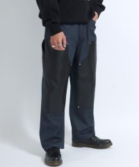 salong hameu/サロンハミュー Salong hameu デニム フェイクレザー ダブルニー ワイドパンツ メンズ レディース/508367964