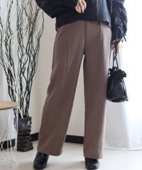 salong hameu/サロンハミュー Salong hameu エステルカルゼ センタープリーツ ワイドパンツ レディース スラックス イージーパンツ/508367965