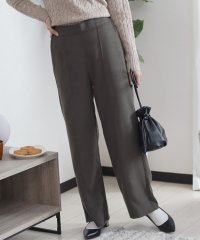 salong hameu/サロンハミュー Salong hameu エステルカルゼ センタープリーツ ワイドパンツ レディース スラックス イージーパンツ/508367965