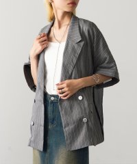 MAGASIN DE MODE Onjna/マガジンデモードオンジェナ MAGASIN DE MODE Onjna バックオーガンザヘリンボーンサマーWジャケット trc/508368094