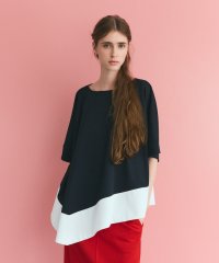 GRACE CONTINENTAL/バイカラーアシメトップ/508368353